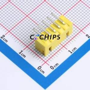 A254F2W1-2H5P12 Wire-to-Board Pin Header Bent Lead Through Hole,P=2.5mm Connector 1x5P 2.5mm Right Angle Insert XH - Product Image 2