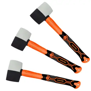 Black and White Heads Soft Rubber Hammer Hand Tools