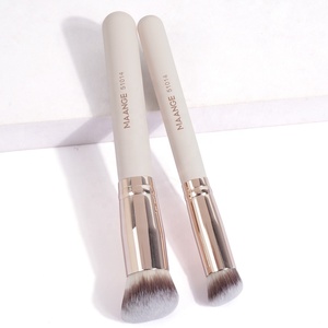 MAANGE — lot <span class=keywords><strong>de</strong></span> 2 pinceaux pour correcteur, pour <span class=keywords><strong>fond</strong></span> <span class=keywords><strong>de</strong></span> <span class=keywords><strong>teint</strong></span>, <span class=keywords><strong>liquide</strong></span>, manche en bois, logo personnalisé, <span class=keywords><strong>pinceau</strong></span> <span class=keywords><strong>de</strong></span> maquillage, noir - Product Image 6
