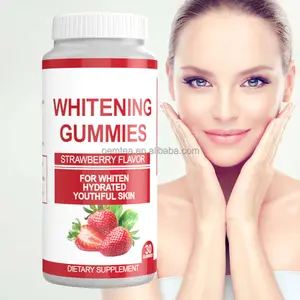 Làm trắng da bổ sung sức khỏe Collagen Gluta thione viên nang Gummy bổ sung thực phẩm thuần chay