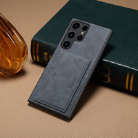 Étui de téléphone Denior OEM/ODM rétro en cuir PU anti-traces de doigts, protection intégrale 360°, support gaufré, porte-cartes personnalisable et compatible