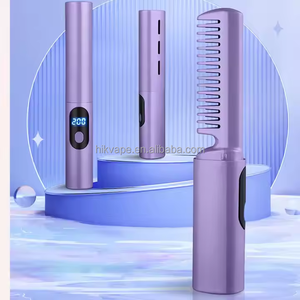 للبيع بالجملة 2 في 1 مع شاشة ليد شاشة جديدة LCD مكواة سالبة لاسلكية مشط شعر USB مصدر طاقة كهربائية - Product Image 5