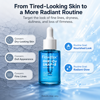 Sérum facial anti-âge et éclaircissant à marque privée avec peptides de cuivre bleu GHK-Cu stimulant le collagène et acide hyaluronique