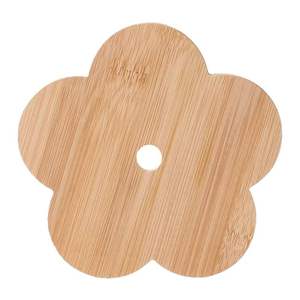 Posavasos de Madera de Bambú, Alfombrilla Aislante del Calor, Forma Novedosa, Lavable, Mantel Individual de Cocina, Soporte para Tazas de Color Sólido - Product Image 5