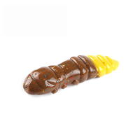 Leurre souple bionique en forme de larve de 38 mm, 1,77 g, 18 pièces, flottant, en PVC, salé et parfumé, pour la pêche à la truite, au bar et en eau douce