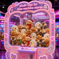 Jouets porte-clés en peluche pour machines à griffes, petits accessoires animaux pour comptoirs d'arcade, cadeaux de fête et vente au détail
