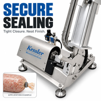 Machine à clipser les boyaux de saucisses pneumatique en acier inoxydable avec tension réglable pour boyaux préremplis