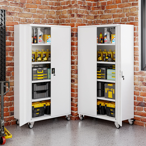 Armoire de rangement de bureau en métal réglable au design moderne armoires de classement en acier maison Garage hôpital armoire verticale fer plastique - Product Image 5