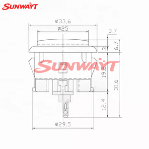 Botones Redondos Transparentes Iluminados de 5V/12V SANWA OBSC-30, Botón Pulsador LED para Máquina de Juegos Arcade - Product Image 6