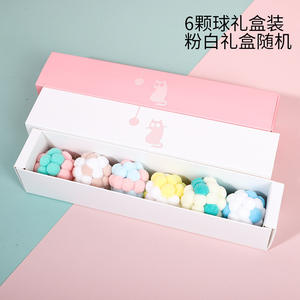 Miao in Stock in scatola <span class=keywords><strong>gatto</strong></span> e cane Macaron colore peluche palla mordente giocattolo da masticare con campana per alleviare l'ansia - Product Image 6