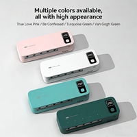 Support mural intelligent pour brosse à dents avec stérilisateur UVC, séchage turbo par ventilateur, stérilisation à 99,9 %, chargement USB Type-C, batterie 2000 mAh
