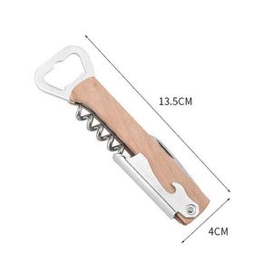 Tire-bouchon à vin personnalisé avec logo 4 en 1, ouvre-bouteille en bois avec boîte cadeau pour les cadeaux de mariage - Product Image 3