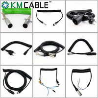 Prise de remorque en métal 7pin de haute qualité et câble enroulé PU isolé câbles d'alimentation en spirale à ressort fil de bobine électrique