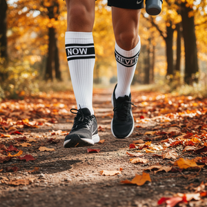 Chaussettes de sport mi-mollet pour l'automne, confortables, absorbantes, avec logo personnalisable, antibactériennes, impression numérique par sublimation - Product Image 3