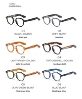 Lunettes de vue rectangulaires transparentes bleues vintage rétro avec rivets en acétate, lunettes optiques anti-lumière bleue, monture unisexe