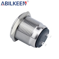 Offre Spéciale – Interrupteur à Bouton Poussoir Métallique Étanche IP65 19MM 1NO 5A 250V pour Distributeur Automatique, Dispositif Électrique à Fixation sur Panneau avec Verrouillage