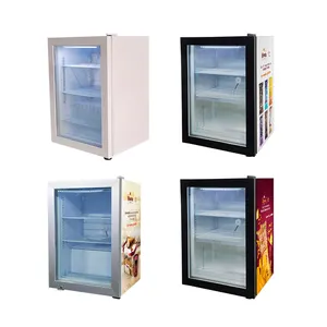 MEISDA 98L commercial vertical glass door refrigerators and transparent lcd display freezers
