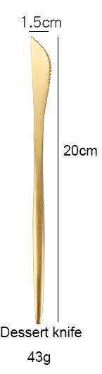 Gold dessert knife