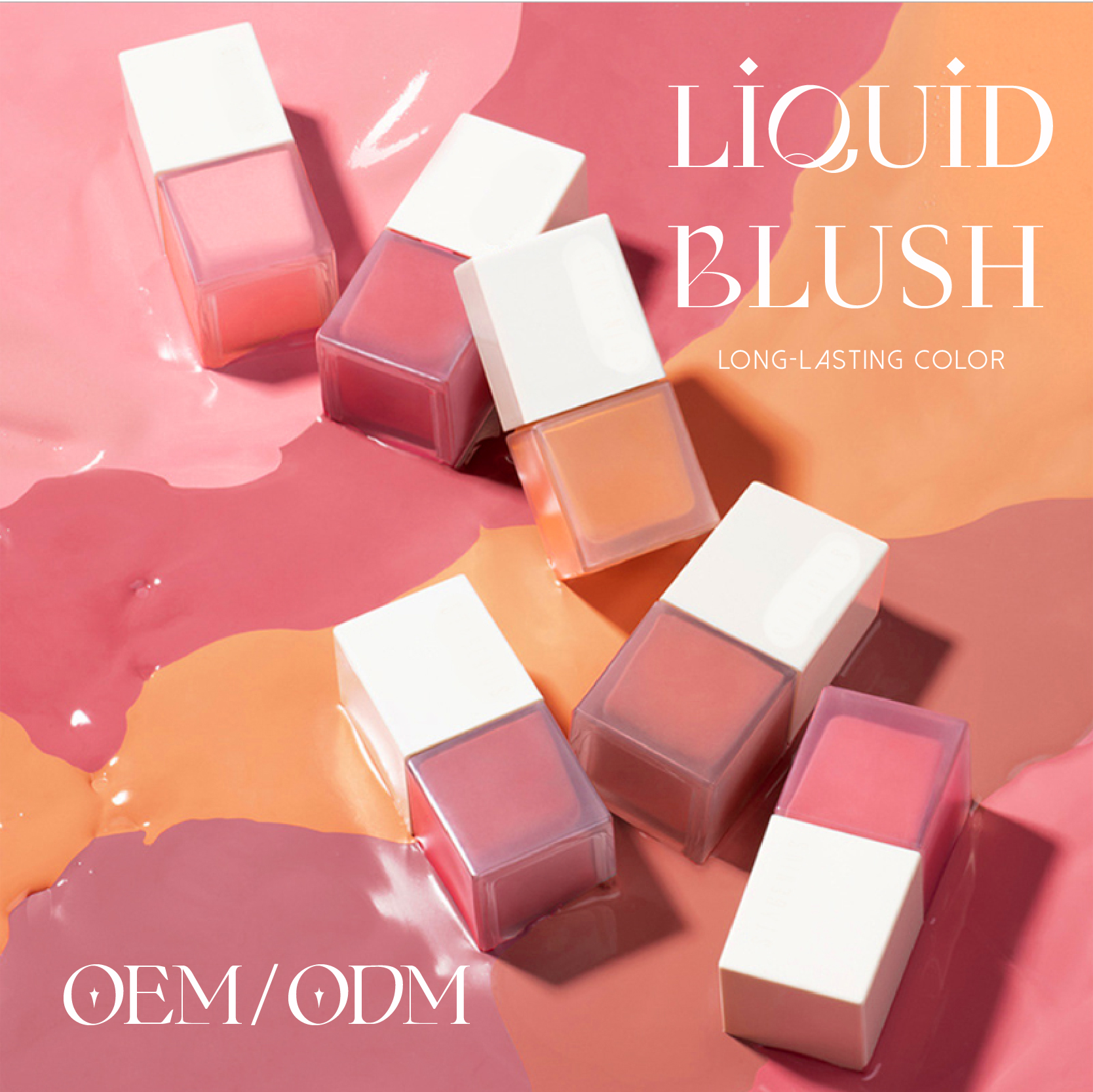 Новейшие портативные милые жидкие румяна в маленькой бутылке на заказ, легко раскрашиваемые Румяна для лица, фирменная торговая марка, оптовая продажа с завода