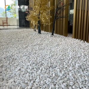 Ciottoli naturali in marmo bianco giardino paesaggio pavimentato in Terrazzo ghiaia <span class=keywords><strong>a</strong></span> <span class=keywords><strong>secco</strong></span> paesaggio pietra Premium ciottoli e ciottoli - Product Image 6
