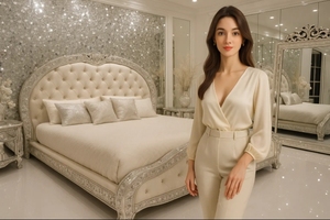 Ensembles de meubles de chambre à coucher miroirés, ensembles de chambre à coucher king size - Product Image 6