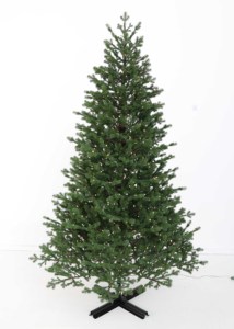 Arbre de Noël artificiel de luxe à structure articulée, pré-éclairé avec lumières chaudes, résistant au feu, robuste pour l'extérieur, design personnalisé - Product Image 2