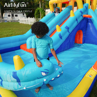 Château gonflable double toboggan combiné, capacité 4 personnes, tissu Oxford 420D+840D, pour usage extérieur, petit château