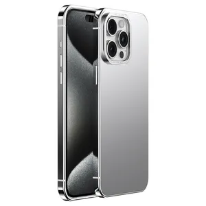 2024 Hot Bán Titan Kim Loại Điện Thoại Trường Hợp Đối Với iPhone 15 Pro Max Trường Hợp Khung Thép Không Gỉ Kim Loại Điện Thoại Trường Hợp Đối Với iPhone 15 Pro