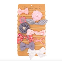 Ensemble de bandeaux en nylon super doux unisexe pour bébés et enfants, avec nœud brodé, pour usage quotidien et personnalisation DIY