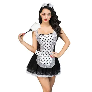 Hot Sexy Ondergoed Maid Jurken Uniform Kostuums Rollenspel Vrouwen Sexy Lingerie Mooie Vrouwelijke Kant Erotische Kostuum Voor Tienermeisjes