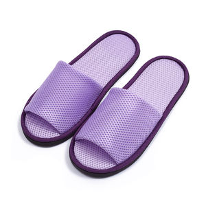 Zapatillas de tela de malla lavables reutilizables para interiores, zapatillas transpirables con punta abierta y suela de EVA - Product Image 3