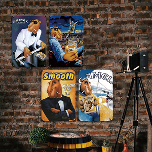 Insegna in Metallo Retrò con Uomo Cammello, Decorazione Vintage per Parete con Pubblicità di Tabacco, per Man Cave, Bar, <span class=keywords><strong>Cucina</strong></span>, <span class=keywords><strong>Poster</strong></span> Nostalgico - Product Image 2