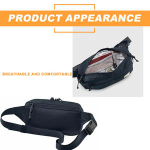 Tas Pinggang Nylon Grosir Anti Air Fanny Pack Tas Selempang Pinggul Unisex Gaya Kasual Tas Tipis - Product Image 4