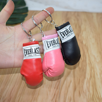 Porte-clés personnalisé en cuir PU, mini-gants de boxe, cadeau à offrir, à suspendre au tableau de bord de la voiture