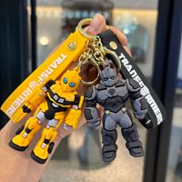 Optimus Prime Megatron 3D Transformers Robot Anahtarlık Plastik Kolye Kitap Çantası Çift Araba Anahtarları Asılı Hediyeler