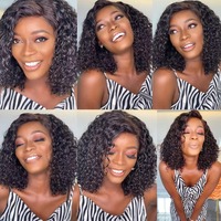 Perruque Lace Front 13x6 HD en Cheveux Humains Bouclée, Perruque Frontale 360 en Cheveux Humains avec Baby Hair, Qualité Supérieure