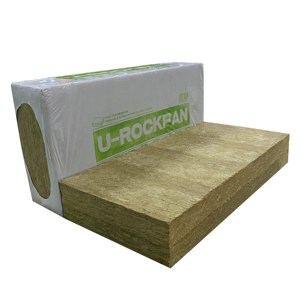 U-Rockpan Высококачественная каменная вата настенная Теплоизоляционная Панель 100 кг/м3 50 мм 75 мм 100 мм ASTM сертифицированная каменная минеральная вата