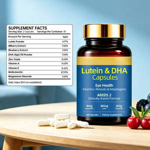 Cápsulas de Luteína y DHA Omega 3, Suplemento para <span class=keywords><strong>la</strong></span> Salud Ocular, Protección Contra <span class=keywords><strong>la</strong></span> Luz Azul, <span class=keywords><strong>Macula</strong></span>, Retina, Enfoque Cerebral, Vitaminas y Minerales - Product Image 1
