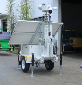 Système de vidéosurveillance mobile VTS2P-M, caméra solaire sur remorque, design étanche, recharge alimentée par énergie solaire, batterie longue durée - Product Image 5