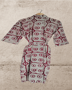 Kimono de Algodón con Estampado Floral, Transpirable, de Manga Larga, Ropa de Dormir Étnica, Pareo de Playa para Mujer - Product Image 3