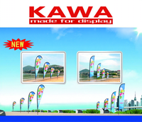 Tiang Bendera Fiberglass Luar Ruangan dengan Ketangguhan Tinggi, Ringan, Model Feather Flag, Pabrik Asli untuk Publisitas Pesisir dan Tata Letak Tempat Acara