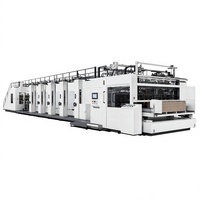 Machine automatique de conversion de cartons ondulés avec impression, rainurage, découpe, pliage et collage, origine Chine, garantie 1 an