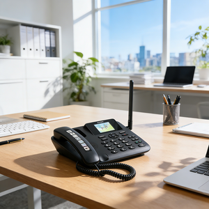 Teléfono de Escritorio Inalámbrico 4G Deca Core, Teléfono con Tarjeta SIM GSM, Teléfono Fijo con Tarjeta SIM 4G para Oficina y <span class=keywords><strong>Hogar</strong></span>, Radio FM, Teléfono con Tarjeta SIM para Personas Mayores - Product Image 1