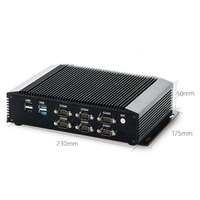 PC Mini industri dengan Core i5 4200U i7 4500U VGA HD 6COM RS232 RS422 RS485 port khusus industri medis