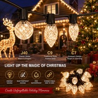 Guirnalda de Luces Bluetooth para Exteriores, Bombillas Inteligentes RGBIC Colgantes con Control de Temporizador para Jardín, Terraza, Bodas y Eventos