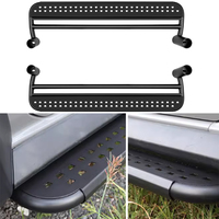 Accessoires de voiture JMN149 compatibles avec Suzuki Jimny 3 portes 2019+ : marchepieds latéraux, plateforme latérale, marchepieds 3 portes