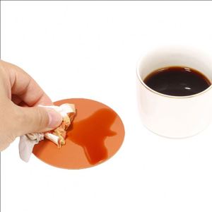 ที่รองแก้วทรงกลมหนังกันลื่นโลโก้ตามสั่ง - Product Image 1