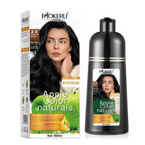 Mokeru Teinture capillaire naturelle disponible en 4 senteurs 2.0 Noir naturel 400ml Sans <span class=keywords><strong>PPD</strong></span>, sans allergies avec extraits de fruits et 5 huiles de fruits - Product Image 1