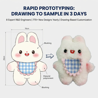 Soporte OEM ODM: Llavero de peluche de conejo kawaii personalizado, bonito colgante de conejo para bolso, broche DIY para mochila y cartera