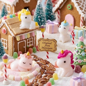 Tendance 2026 : Artisanat en résine 3D Licorne Pastel <span class=keywords><strong>Bonbon</strong></span> Teinte Lactée pour Décoration Miniature d'Animaux Magiques sur Étagère Domestique - Product Image 1